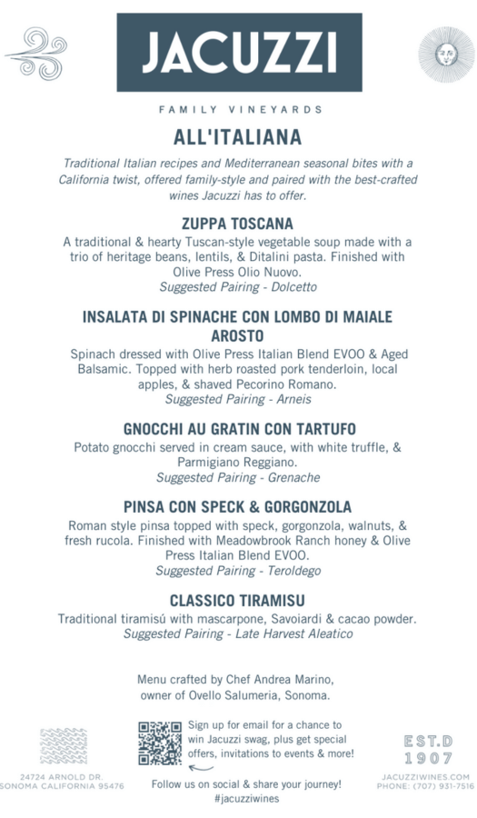 AllItaliana Menu